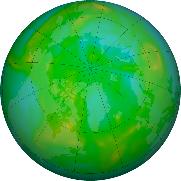 Arctic ozone map for 22 July 2006